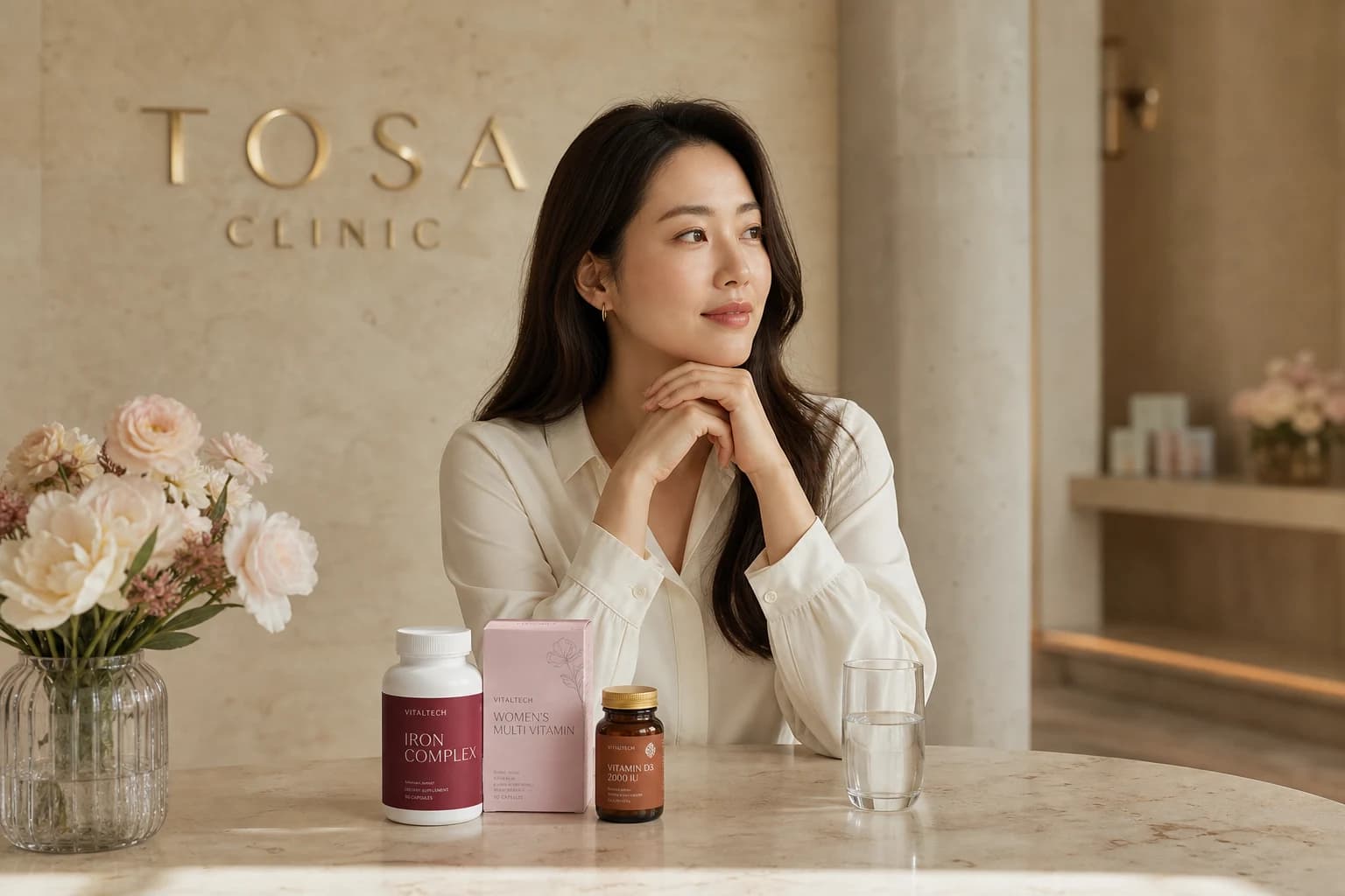 Tosa Clinic орчинд эрүүл мэнддээ анхаарч буй эмэгтэй